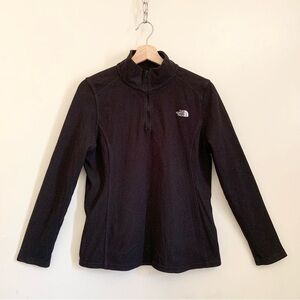 The North Face Black Fleece Half Zip Long Sleeves Sweatshirt Large